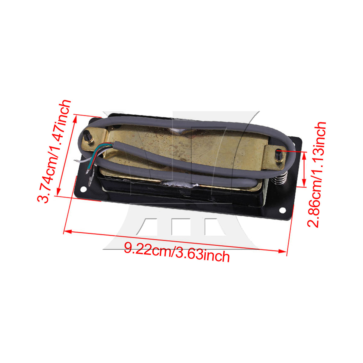 BQLZR Black Guitar Double Coil Pickup Set For Electric Parts Aluminum Alloy