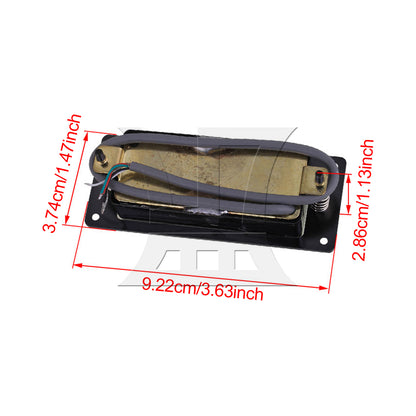 BQLZR Black Guitar Double Coil Pickup Set For Electric Parts Aluminum Alloy