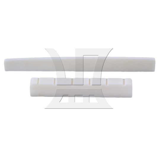 White Guitar 80mm Bone Bridge Saddle and Slotted Nut for Classical Guitar BQLZR