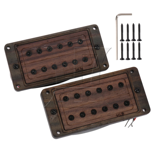 2pcs Rose Wood Neck Bridge 50/52mm BQLZR Electric Guitar Pickups