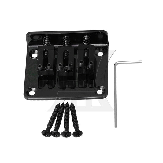Zinc Alloy 3 String Electric Cigar Box Guitar Bridge BQLZR Tailpiece Black