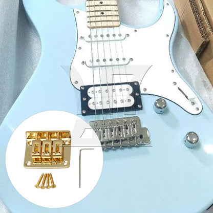 BQLZR Zinc Alloy 3 String Electric Cigar Box Guitar Bridge BQLZR Tailpiece Golden
