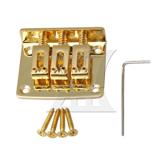 BQLZR Zinc Alloy 3 String Electric Cigar Box Guitar Bridge BQLZR Tailpiece Golden