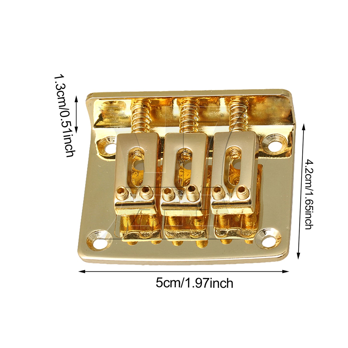 BQLZR Zinc Alloy 3 String Electric Cigar Box Guitar Bridge BQLZR Tailpiece Golden