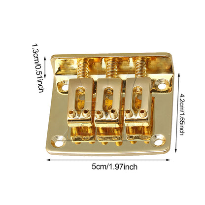 BQLZR Zinc Alloy 3 String Electric Cigar Box Guitar Bridge BQLZR Tailpiece Golden