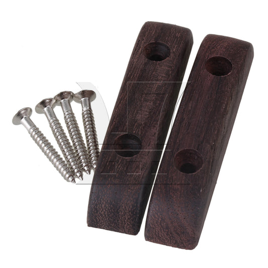 2x Rosewood Thumb Rest with Mounting Screws Wooden BQLZR for Bass Guitar