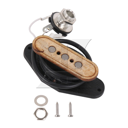 3-pole 4.3K Pre-wired 3 String Bass Pickup&Input Jack for Cigar Box Guitar BQLZR