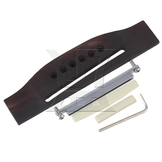 Yellow Rosewood 6 String Guitar Bridge Saddle Nut and Adjustable Shaft