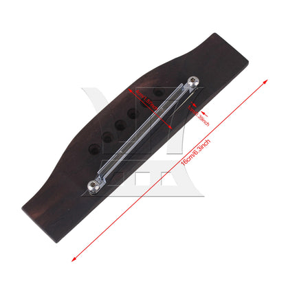 Yellow Rosewood 6 String Guitar Bridge Saddle Nut and Adjustable Shaft