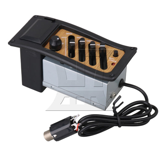 Guitar Replacement for 7545R 4 Band BQLZR Preamp Amplifier Pickup Black w/ Nut