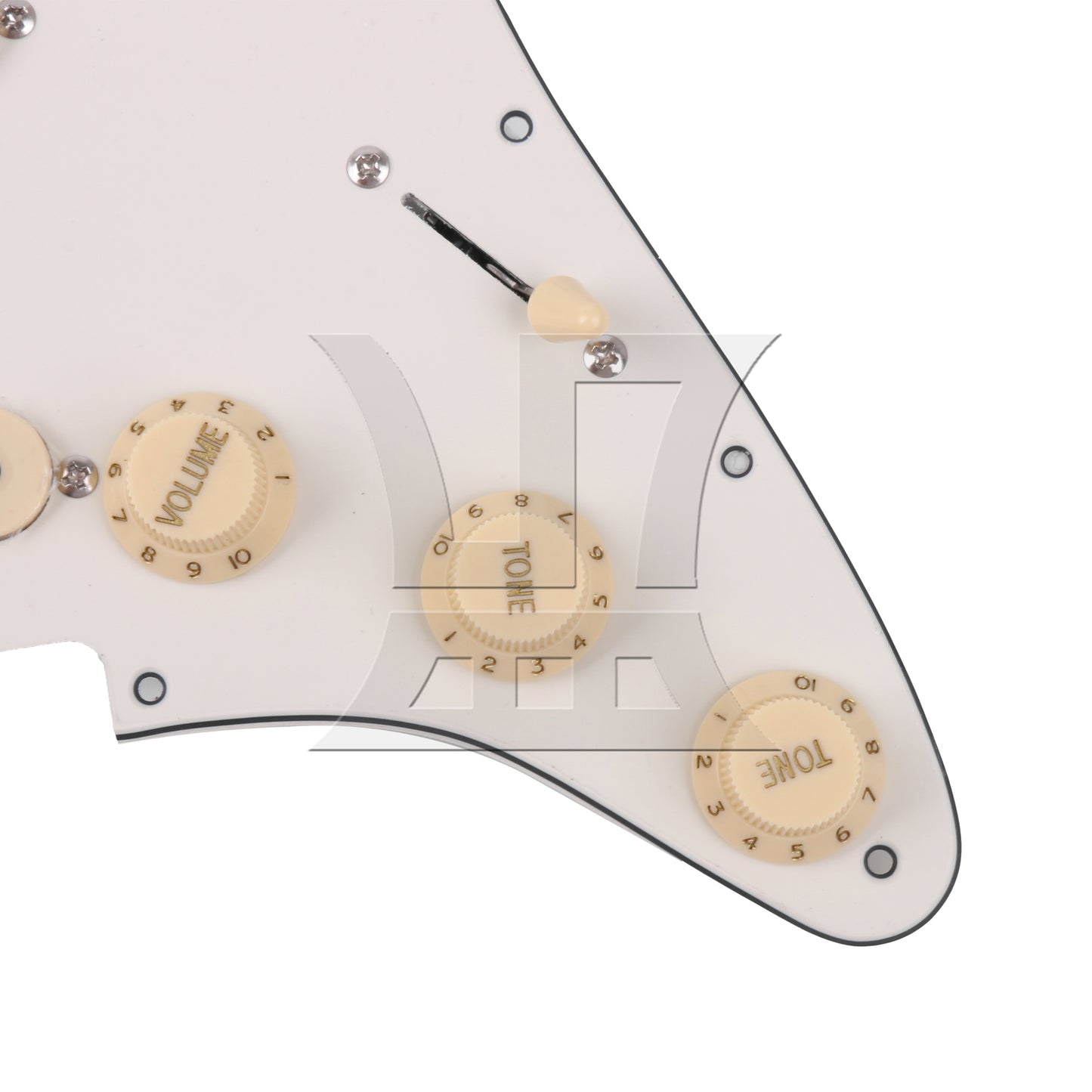 BQLZR 3-ply SSS Pickguard Scratch Plate Assembly for Electric Guitar