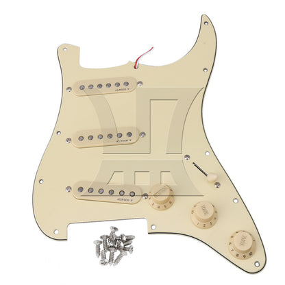 BQLZR 3-ply SSS Pickguard Scratch Plate Assembly for Electric Guitar