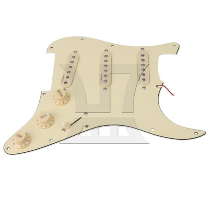 BQLZR 3-ply SSS Pickguard Scratch Plate Assembly for Electric Guitar
