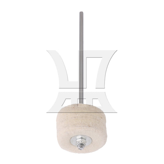 Round Shape Stainless Steel Shaft 7.48 x 1.97inch White Felt Bass Drum Beater