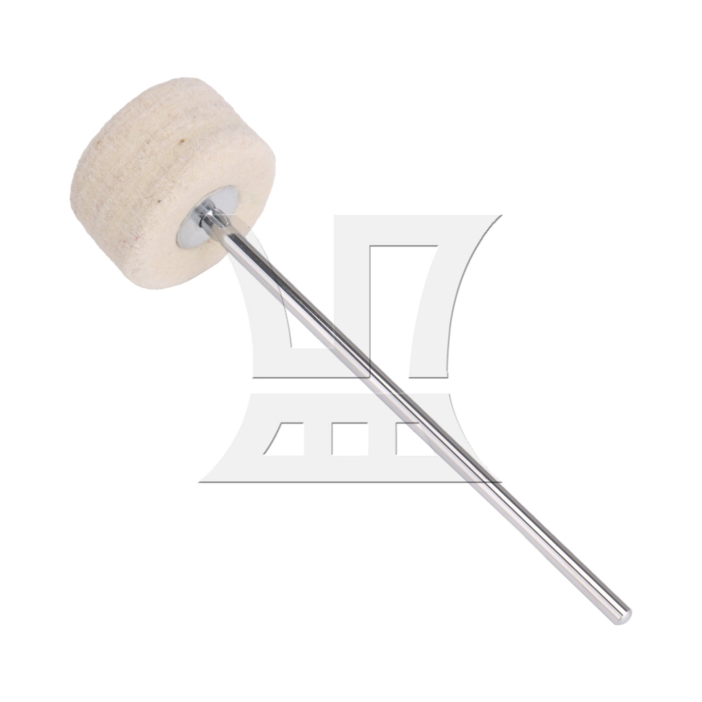 Round Shape Stainless Steel Shaft 7.48 x 1.97inch White Felt Bass Drum Beater