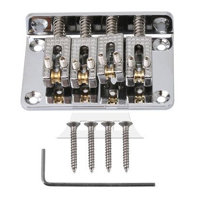 Silver Bridge Fixed Tailpiece for 4 String Cigar Box Guitar UKULELE