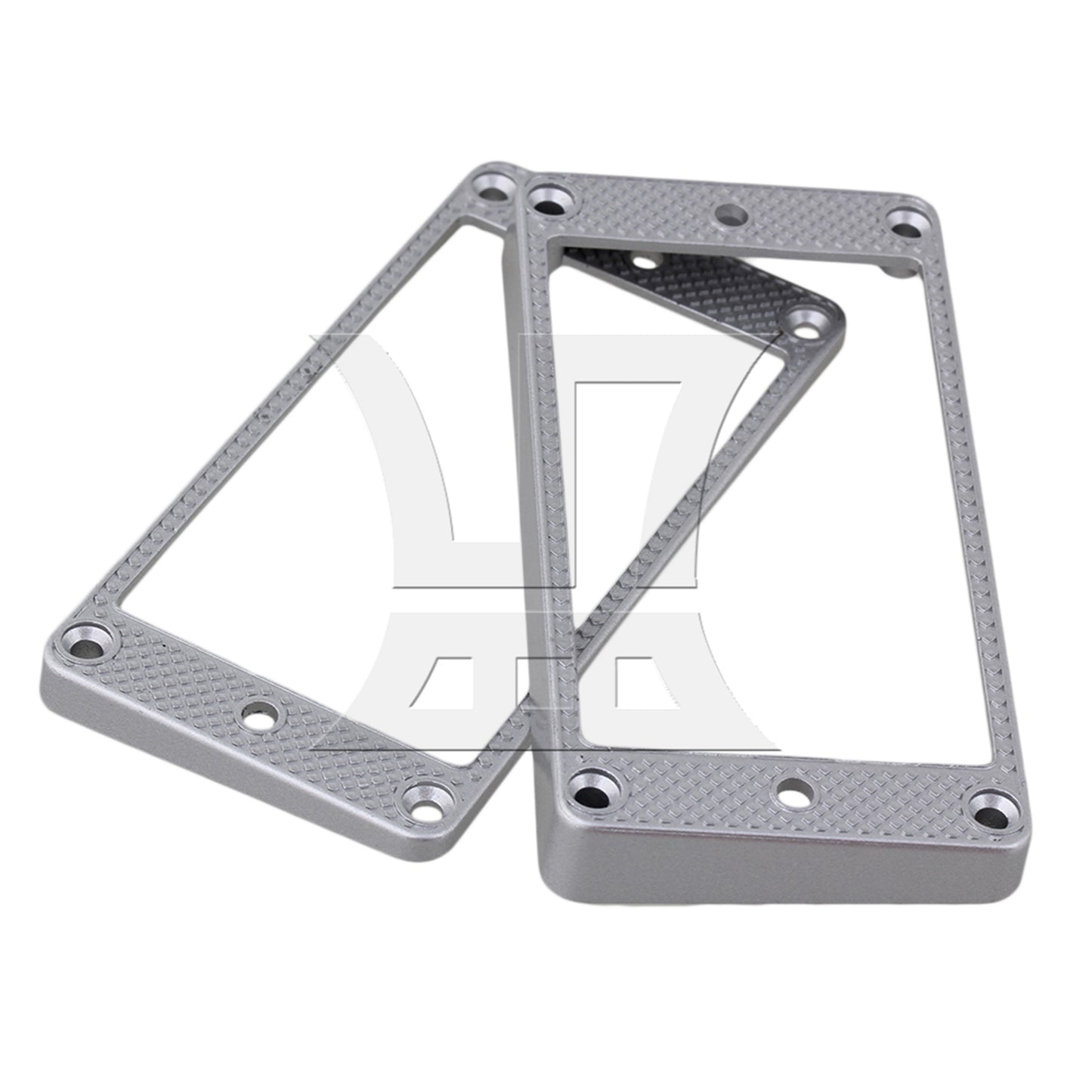 BQLZR 2x Silver Metal Electric Guitar Curved Pickup Mounting Rings BQLZR
