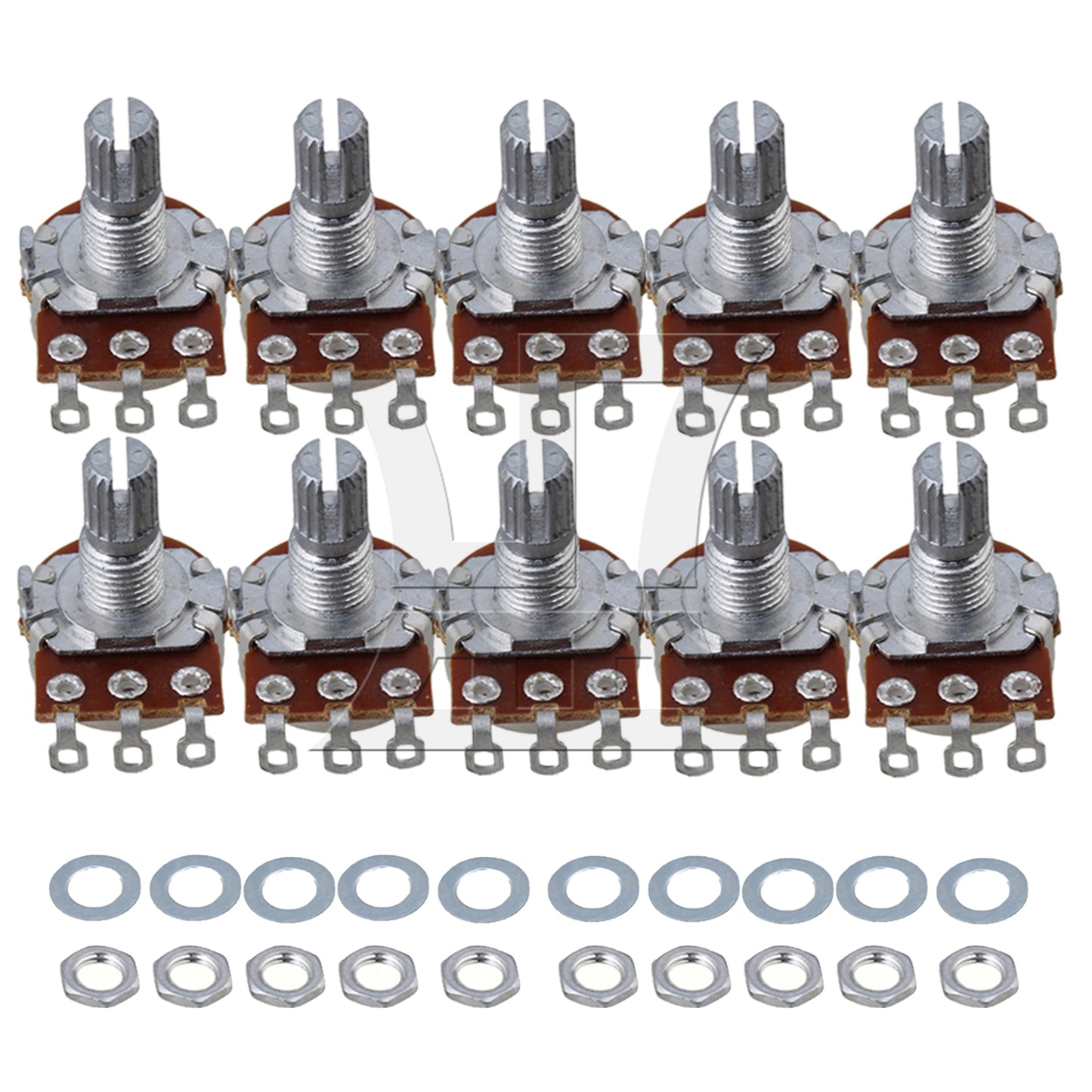 BQLZR 10PCS A500k 16mm Base 15mm Shaft Electric Guitar Tone Potentiometer BQLZR