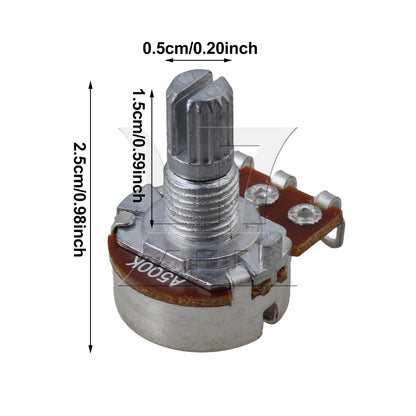 BQLZR 10PCS A500k 16mm Base 15mm Shaft Electric Guitar Tone Potentiometer BQLZR