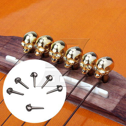 BQLZR Acoustic Guitar Metal Bridge Pins String Nail Pins Bridge Pin Black