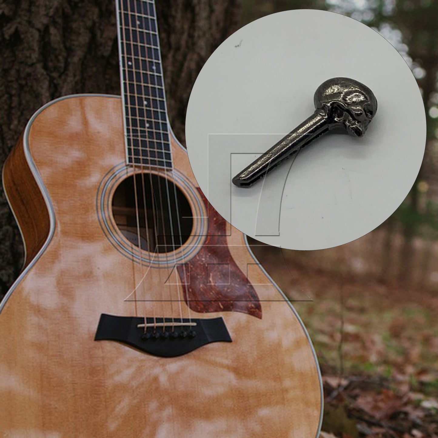 BQLZR Acoustic Guitar Metal Bridge Pins String Nail Pins Bridge Pin Black