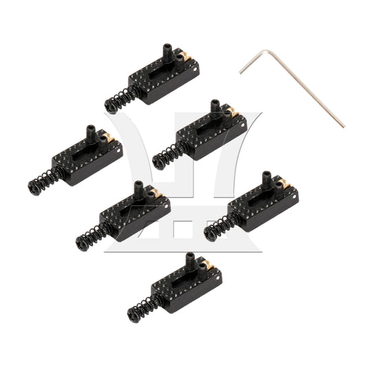 6 piece Black Electric Ball Guitar Bridge with Wrenches Guitar Parts