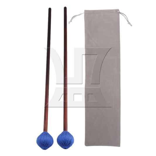 2 x BQLZR Maple Handles and Hard Blue Woolen Yarn Head Marimba Mallets