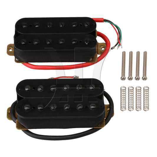 2Pieces Metal Guitar Pickup Set for Most Guiatr Black BQLZR