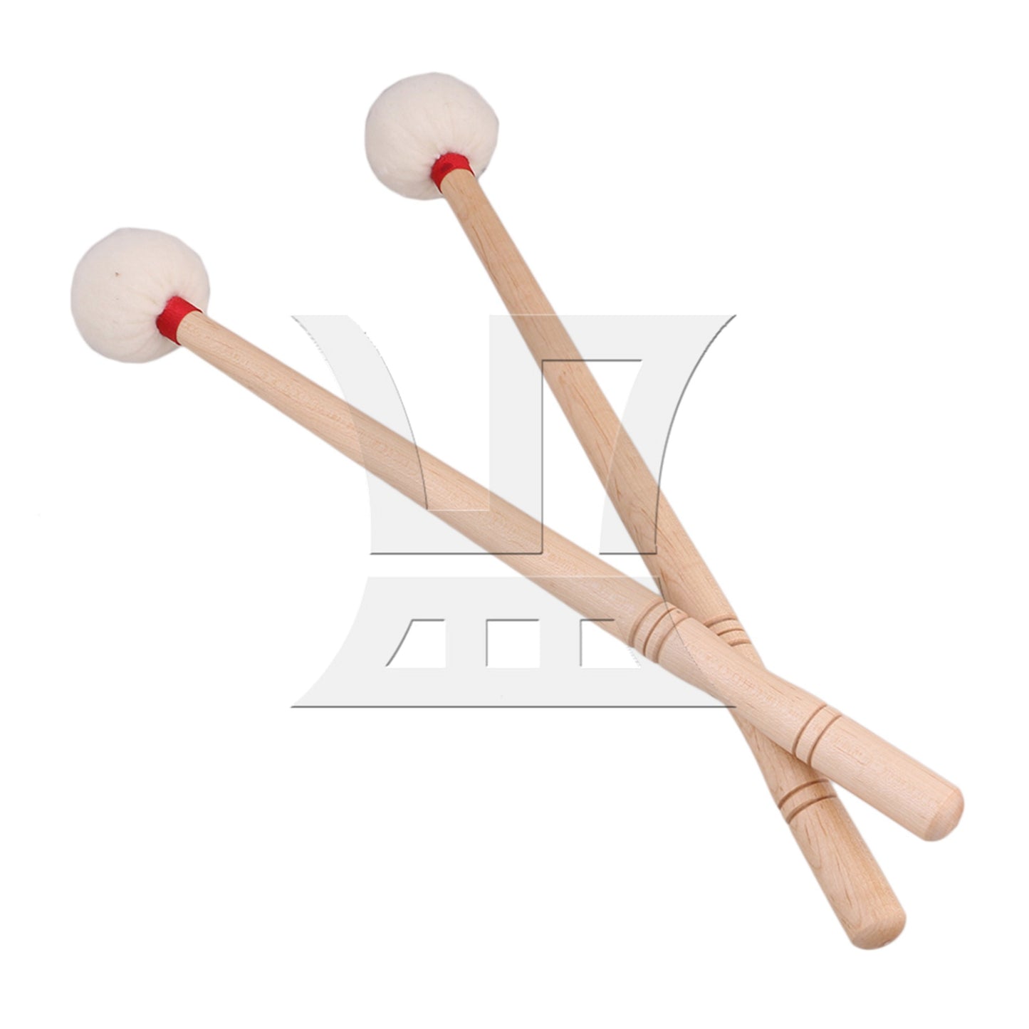 2 x BQLZR Soft Felt Head Wood Handle 12 Inch Timpani Stick Timpani Felt Mallet