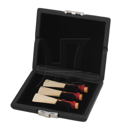 Black Bassoon Reed Box Case with Flannel Slot Hold 3pcs Bassoon Reeds