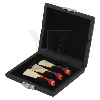 Black Bassoon Reed Box Case with Flannel Slot Hold 3pcs Bassoon Reeds