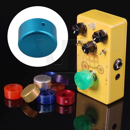 BQLZR Guitar Effects Parts Stomp Switch Pedal Box Foot Metal Blue Cap