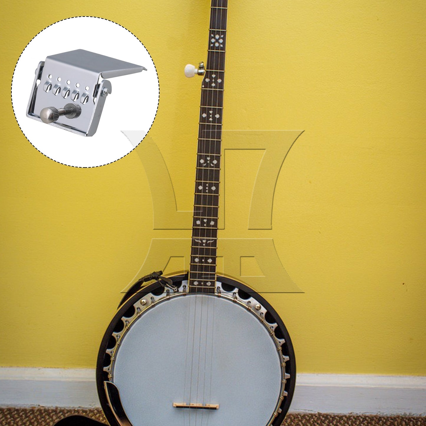 36x71x35mm Chrome 5 String Banjo Tailpiece for Replacement
