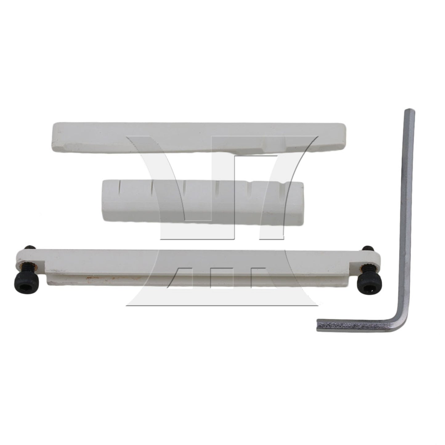 Adjustable Bridge Saddle and Slotted Nut for Guitar