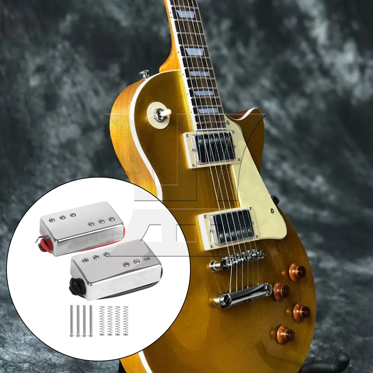 BQLZR Silver Bridge & Neck Humbucker Pickup for Electric Guitar