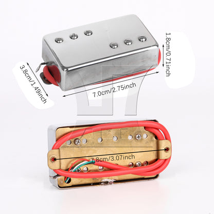 BQLZR Silver Bridge & Neck Humbucker Pickup for Electric Guitar