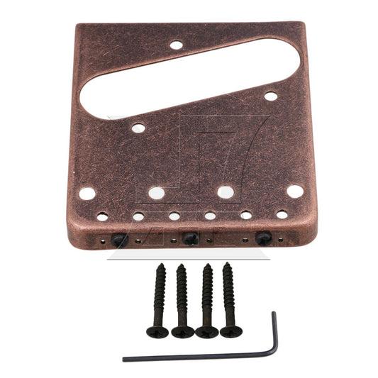 BLQZR 8.5x7.5x1cm 6 String Fixed Style Bridge for Electric Guitar Red