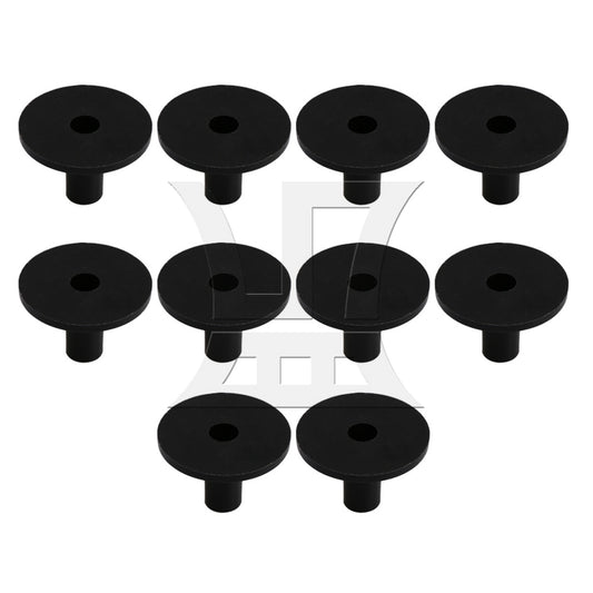 10 Pieces Black Plastic Cymbal Sleeves with Flange Base for Drum Set