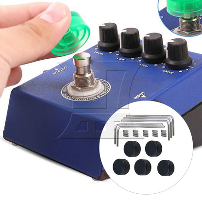BQLZR Guitar Effects Parts Stomp Switch Pedal Box Foot Metal Black Knob