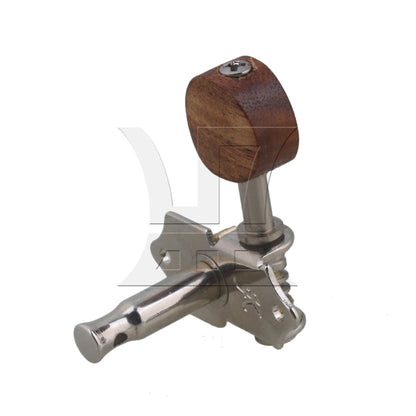 Yibuy Zinc Alloy Wood Material 2R2L Tuning Head Tuners for 4 String Ukulele