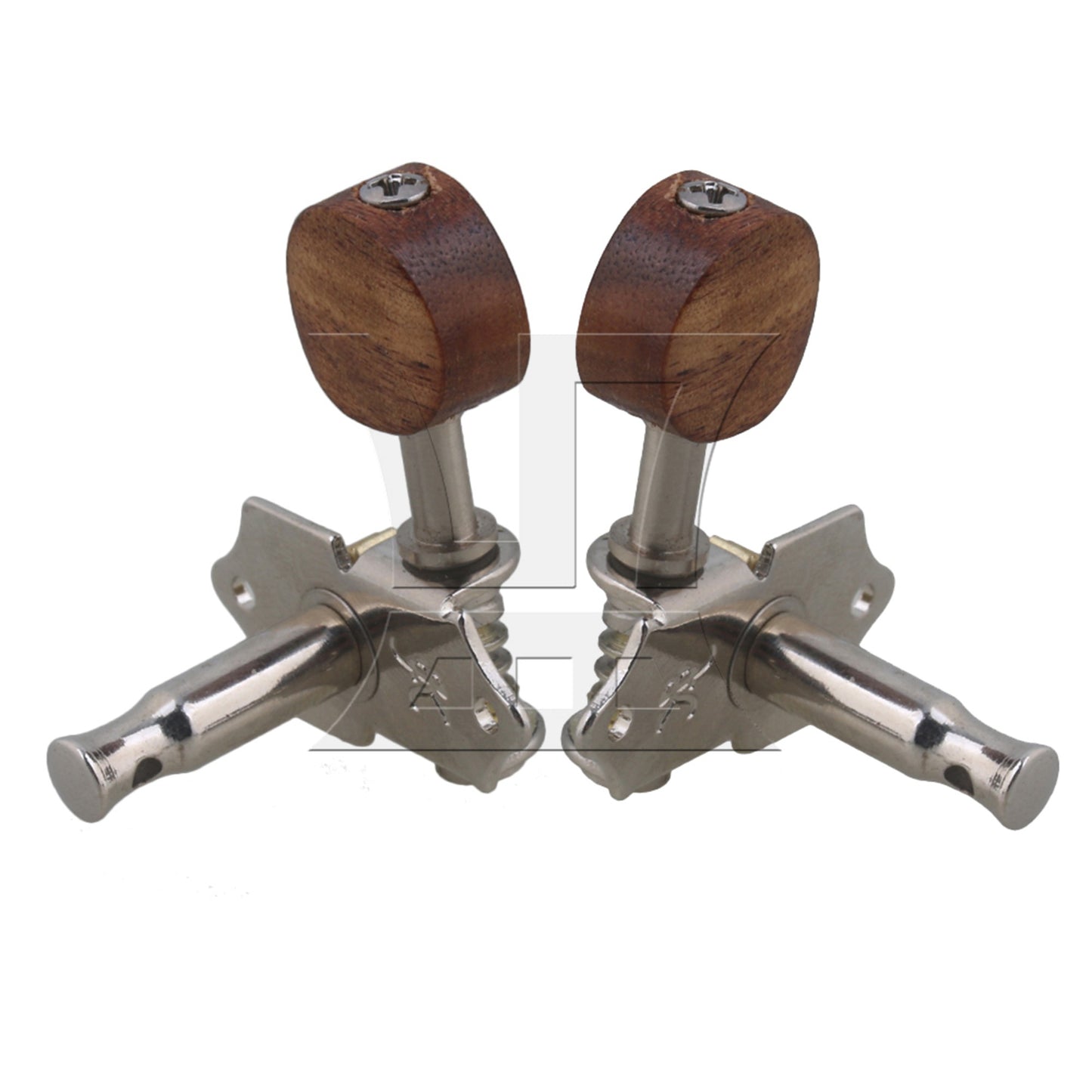 Yibuy Zinc Alloy Wood Material 2R2L Tuning Head Tuners for 4 String Ukulele