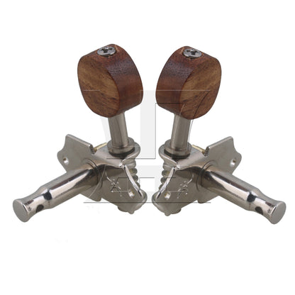 Yibuy Zinc Alloy Wood Material 2R2L Tuning Head Tuners for 4 String Ukulele