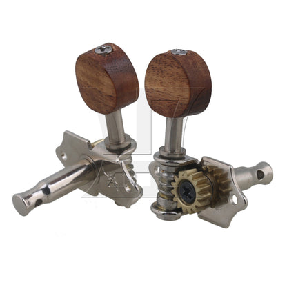 Yibuy Zinc Alloy Wood Material 2R2L Tuning Head Tuners for 4 String Ukulele