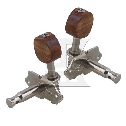Yibuy Zinc Alloy Wood Material 2R2L Tuning Head Tuners for 4 String Ukulele
