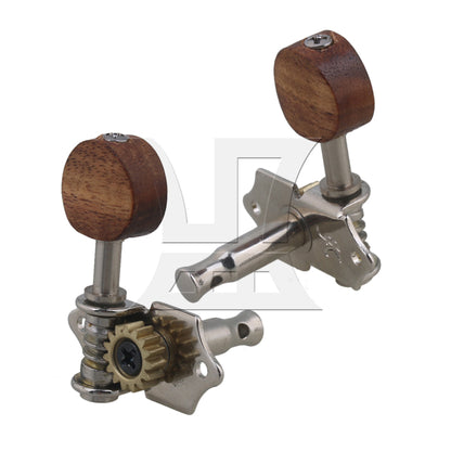 Yibuy Zinc Alloy Wood Material 2R2L Tuning Head Tuners for 4 String Ukulele