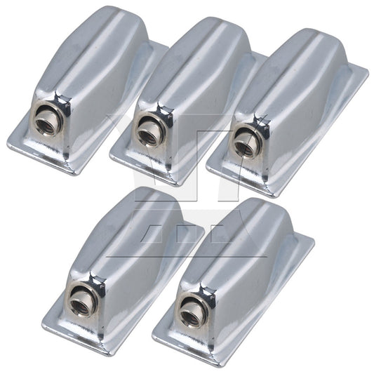 Silver Metal Single End Tom Drum Lugs without Mounting Screws Set of 5