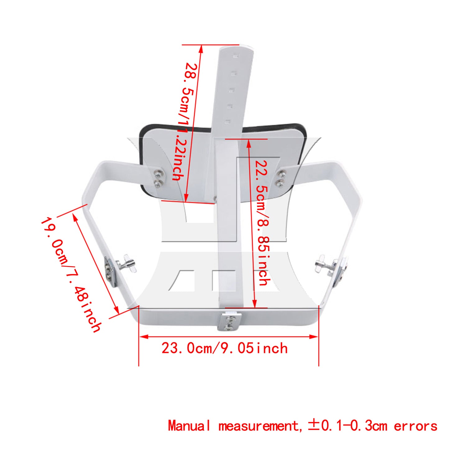 BQLZR 33x23.5cm White Steel Marching Drum Carrier Holder for 10" 12" 13" Drum