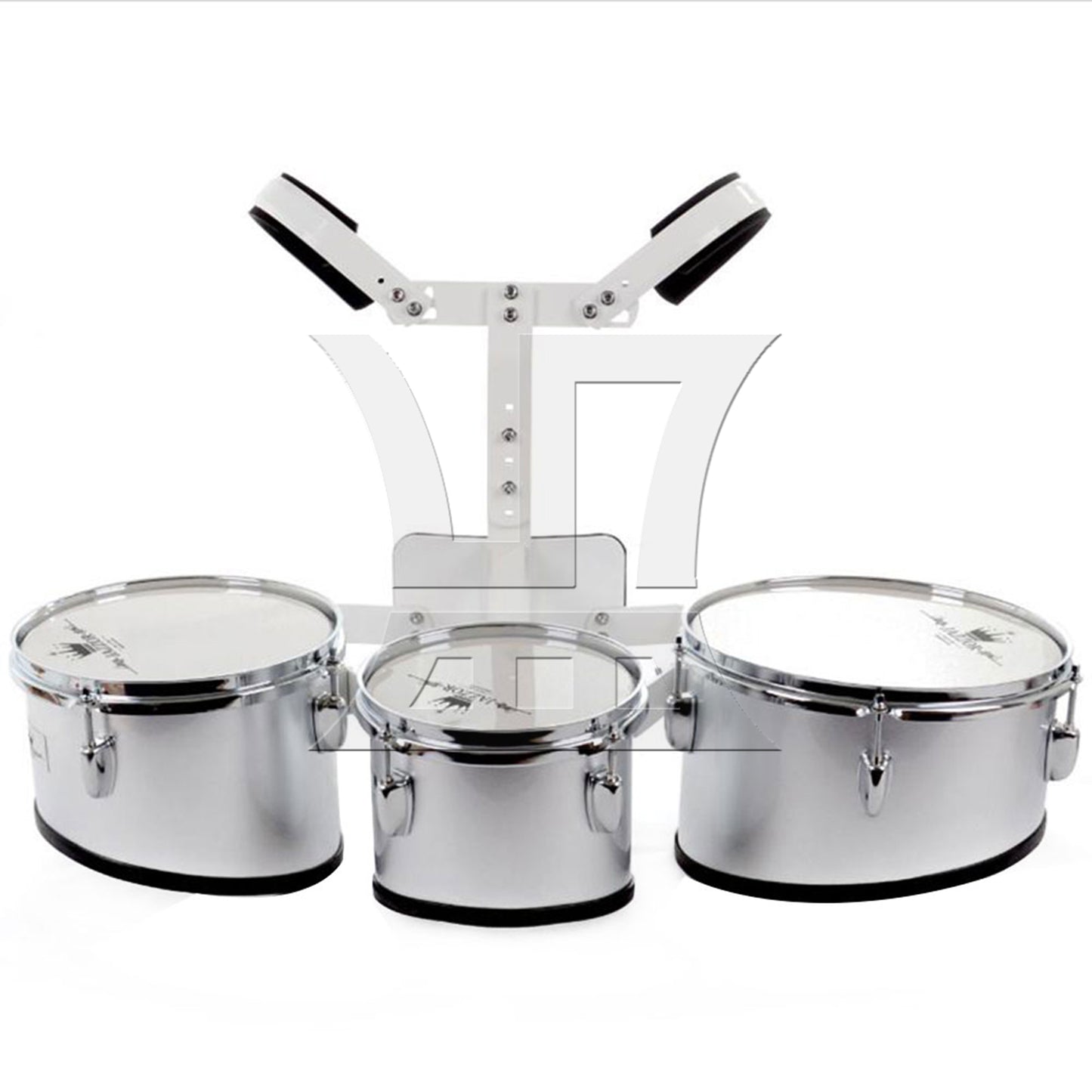 BQLZR 33x23.5cm White Steel Marching Drum Carrier Holder for 10" 12" 13" Drum