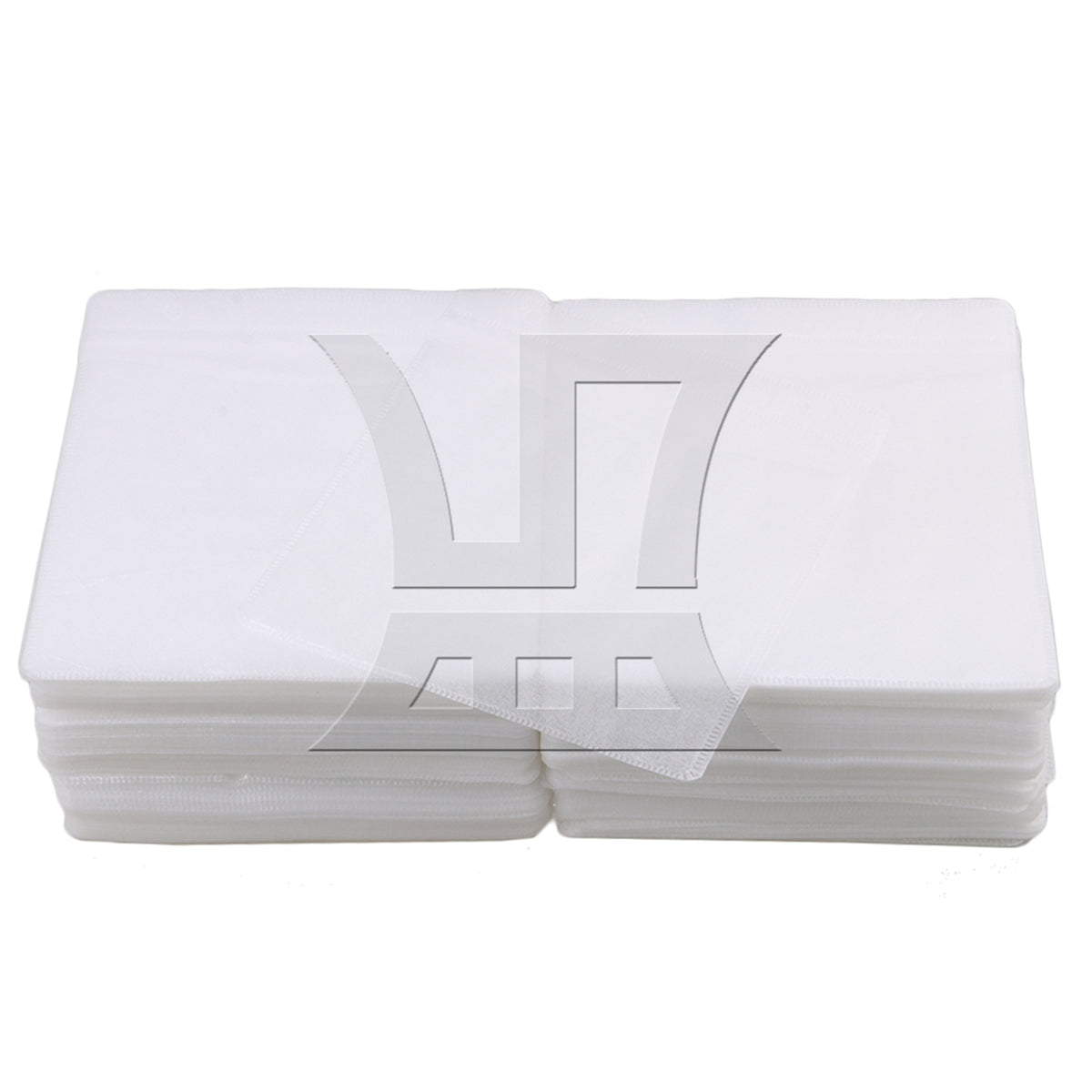 BQLZR 14x13cm White OPP Plastic Double-sided CD DVD Storage Sleeves