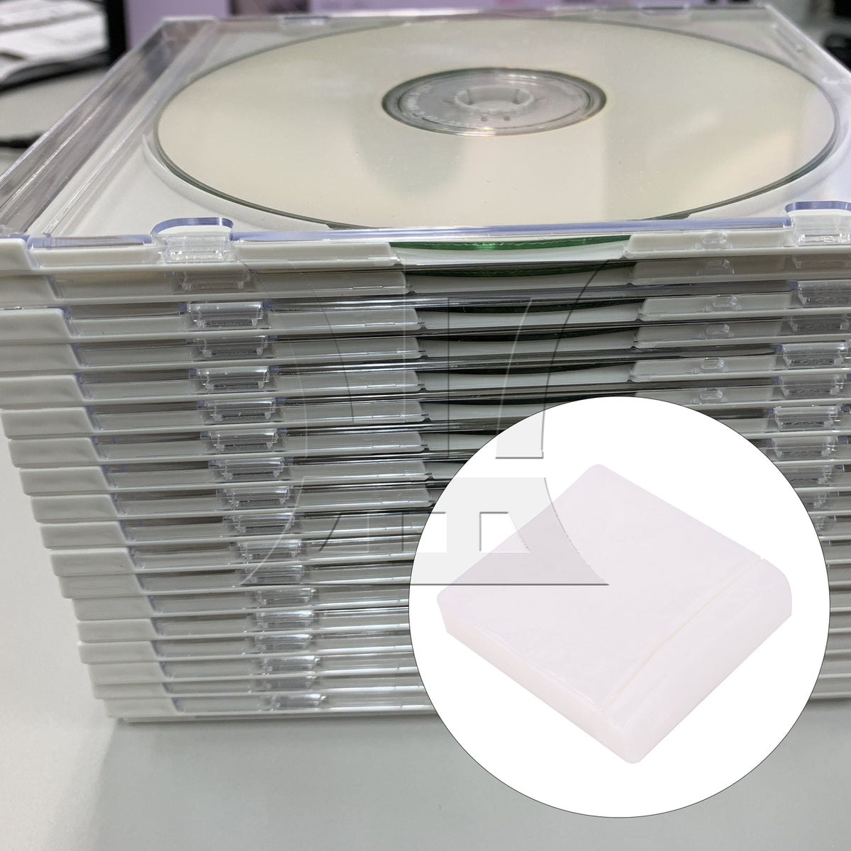 BQLZR 14x13cm White OPP Plastic Double-sided CD DVD Storage Sleeves